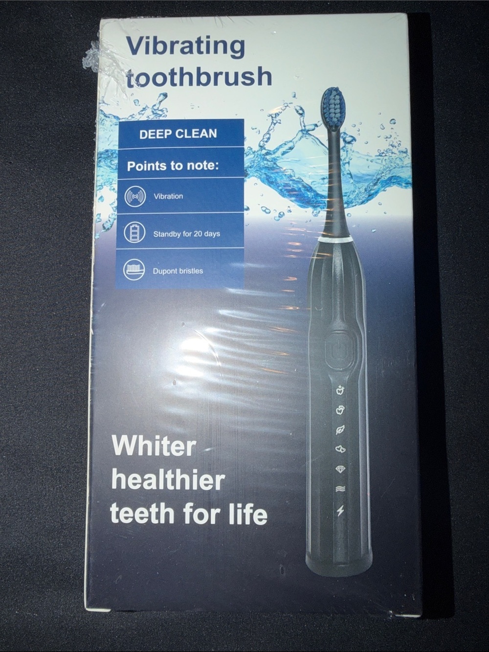 Vibrating Electric Toothbrush - Black - Unbranded